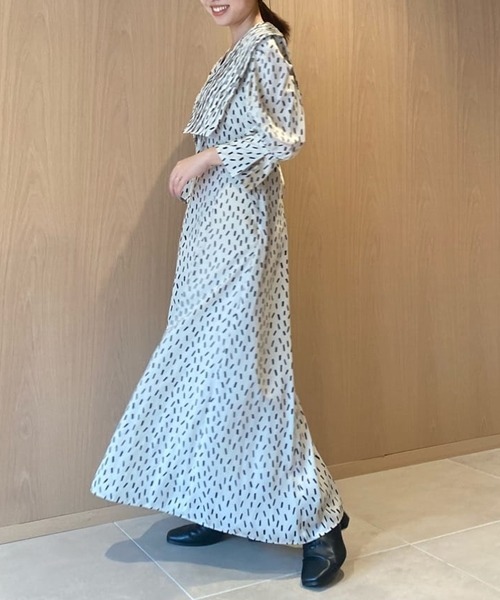 SNIDEL（スナイデル） 7分袖ワンピース 1 グレー レディース