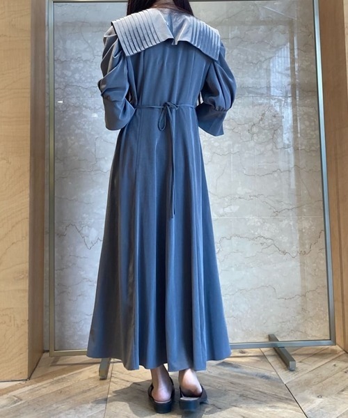 SNIDEL 「SNIDEL」 7分袖ワンピース 1 グレー レディース : ZOZOTOWN