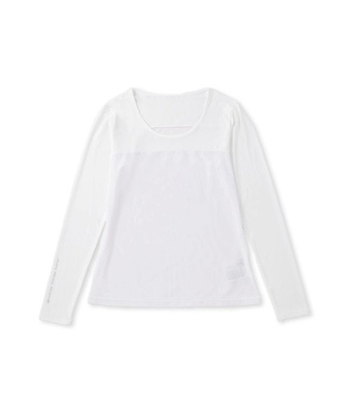 tシャツ 「UV」「接触冷感」メッシュ切替ラウンドプルオーバー レディース