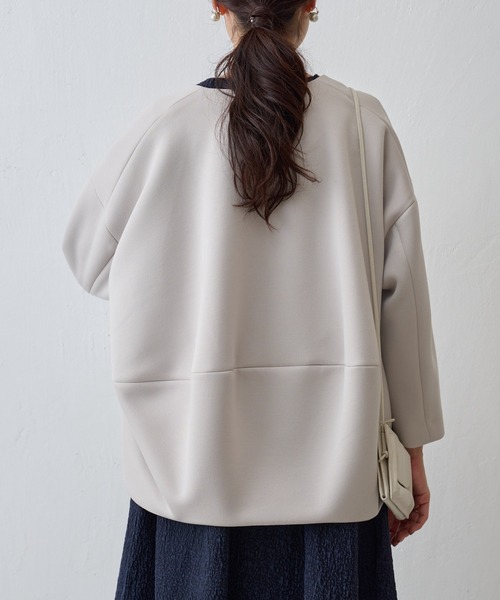 「BEARDSLEY」 ノーカラージャケット 0 ベージュ レディース