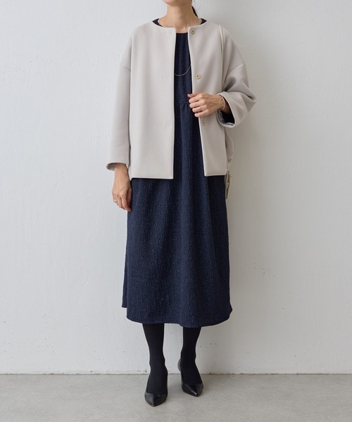 「BEARDSLEY」 ノーカラージャケット 0 ベージュ レディース