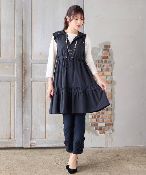 ローズティアラ（Rose Tiara）/【LIMONTA】【防水/防風/透湿/花粉防止】フレアジレ Rose Tiara（ローズティアラ） ベスト ジレ 「LIMONTA」「防水/防風/透