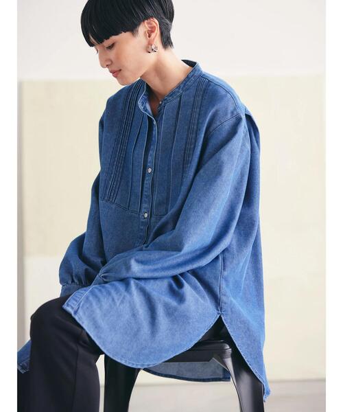 「AMERICAN HOLIC」 長(zhǎng)袖チュニック M インディゴブルー レディース