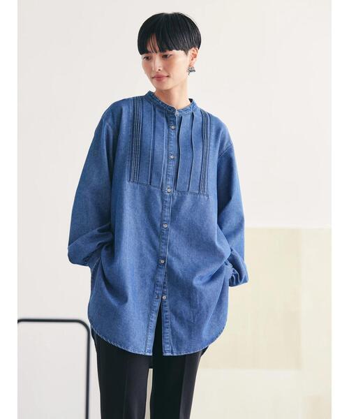 「AMERICAN HOLIC」 長(zhǎng)袖チュニック M インディゴブルー レディース