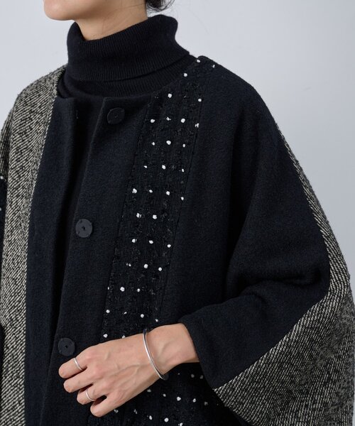 BEARDSLEY（ビアズリー） コート アウター パッチワークポンチョコート