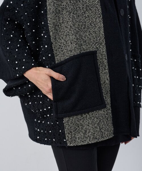 BEARDSLEY 定価4.7万円 パッチワークポンチョ BEARDSLEY 定価4.7万円