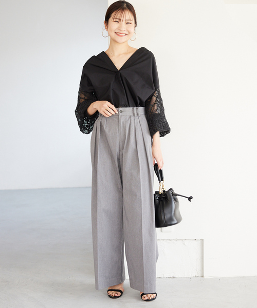 新品　SLOBE IENA 　長袖ブラウス　Freeサイズ SLOBE IENA（スローブイエナ） 長袖ブラウス FREE ブラック レディース