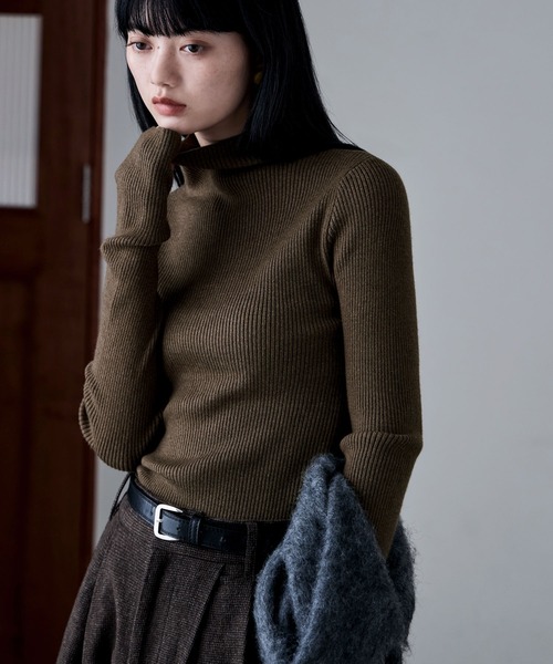 etoll.（エトル） ニット セーター サムホールハイネックリブニット