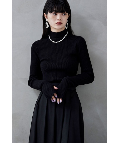 etoll.（エトル） ニット セーター サムホールハイネックリブニット