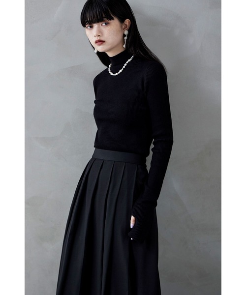 etoll.（エトル） ニット セーター サムホールハイネックリブニット