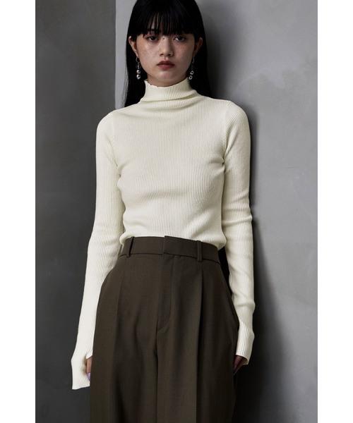 etoll.（エトル） ニット セーター サムホールハイネックリブニット