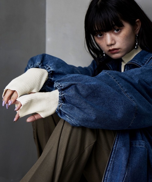 etoll.（エトル） ニット セーター サムホールハイネックリブニット