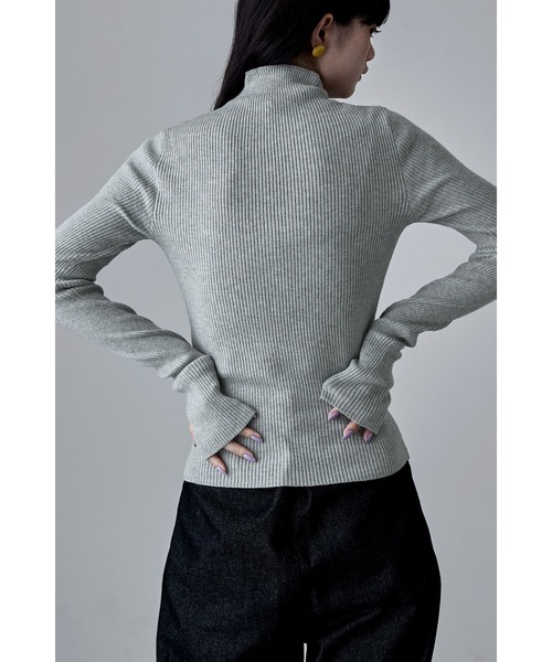 etoll.（エトル） ニット セーター サムホールハイネックリブニット