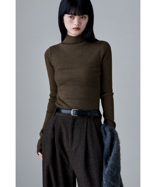 etoll.（エトル） ニット セーター サムホールハイネックリブニット