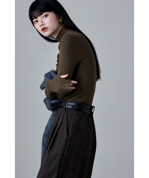 etoll.（エトル） ニット セーター サムホールハイネックリブニット