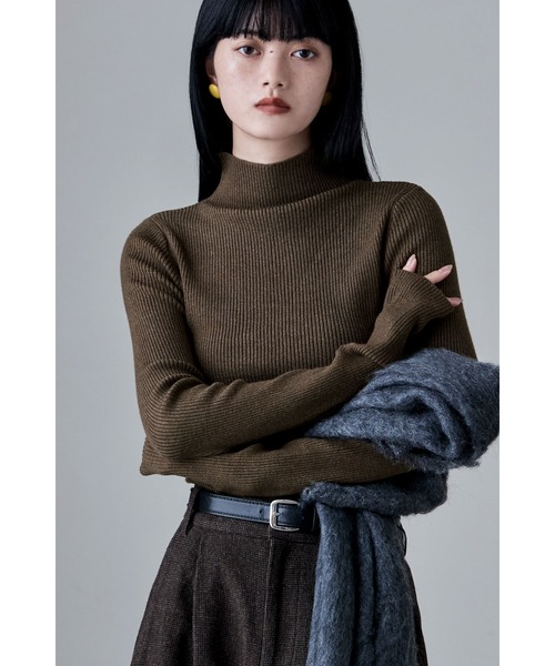 etoll.（エトル） ニット セーター サムホールハイネックリブニット