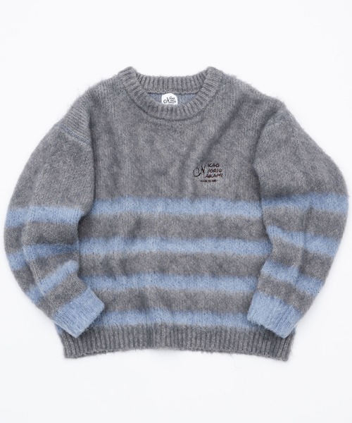 kaoyorinakami セーター ニット HALF-STRIPE KNIT / ハーフストライプ