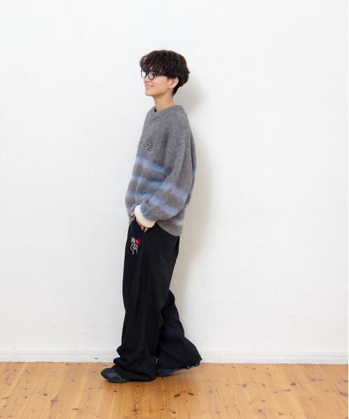 kaoyorinakami セーター ニット HALF-STRIPE KNIT / ハーフストライプ