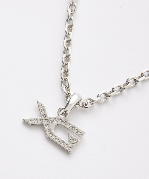 X-girl ネックレス XG EMBLEM RHINESTONE NECKLACE レディース