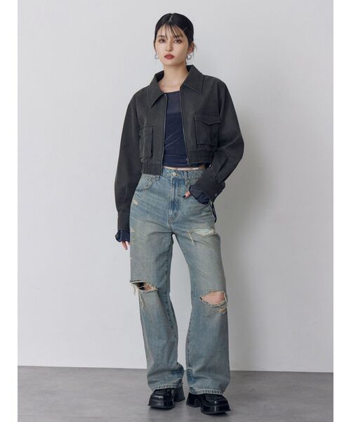 MURUA（ムルーア） ブルゾン アウター 「セットアップ対応」フェイク