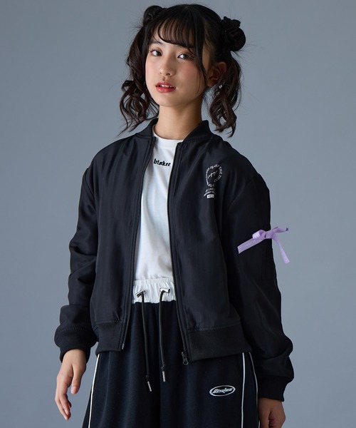 BISKEE ブルゾン アウター 裏フリースMA-1ブルゾン キッズ 子供服