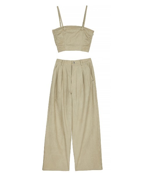 Ameri（アメリ） ワイドパンツ パンツ SAND LIKE BARE SET PANTS