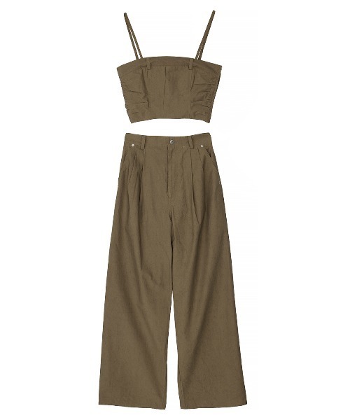 Ameri（アメリ） ワイドパンツ パンツ SAND LIKE BARE SET PANTS 