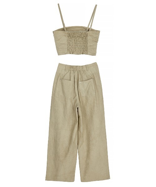 Ameri（アメリ） ワイドパンツ パンツ SAND LIKE BARE SET PANTS