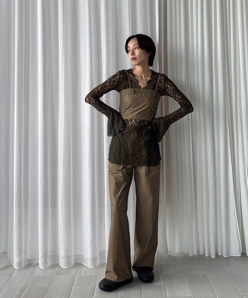 Ameri（アメリ） ワイドパンツ パンツ SAND LIKE BARE SET PANTS