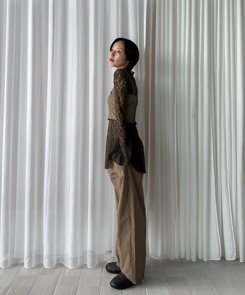 Ameri（アメリ） ワイドパンツ パンツ SAND LIKE BARE SET PANTS