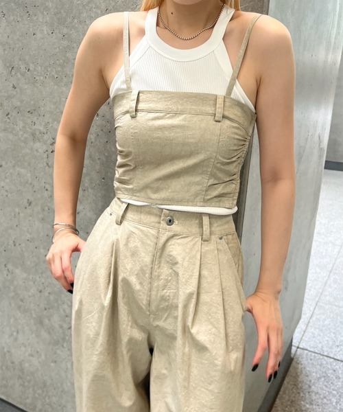 Ameri（アメリ） ワイドパンツ パンツ SAND LIKE BARE SET PANTS