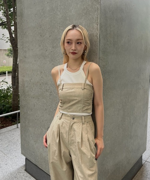 Ameri（アメリ） ワイドパンツ パンツ SAND LIKE BARE SET PANTS