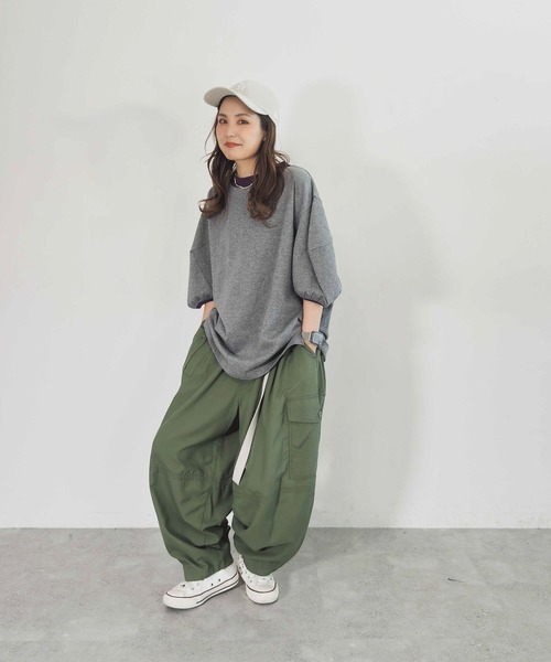 「niko and...」 半袖カットソー MEDIUM チャコール レディース_画像6