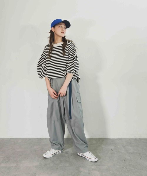 「niko and...」 半袖カットソー MEDIUM チャコール レディース_画像7