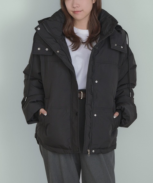 H.TOKYO ダウンコート ダウンジャケット ボリュームネック フーディ