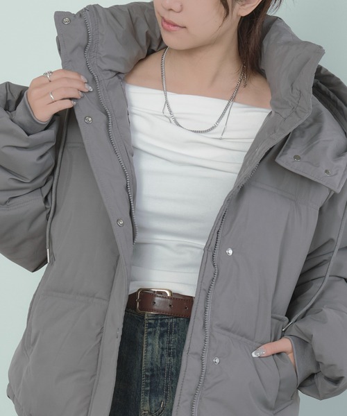 H.TOKYO ダウンコート ダウンジャケット ボリュームネック フーディ