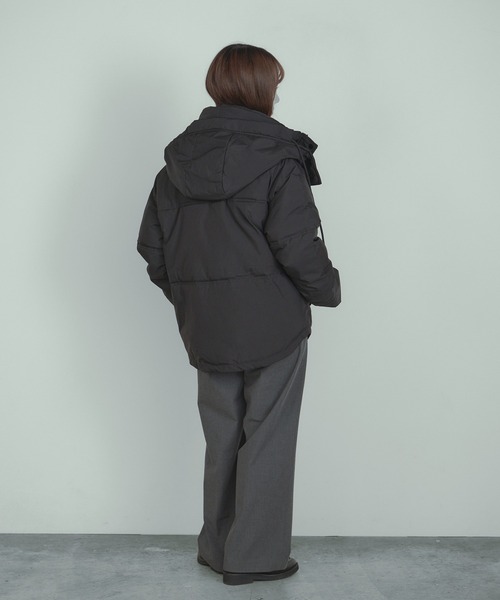 H.TOKYO ダウンコート ダウンジャケット ボリュームネック フーディ