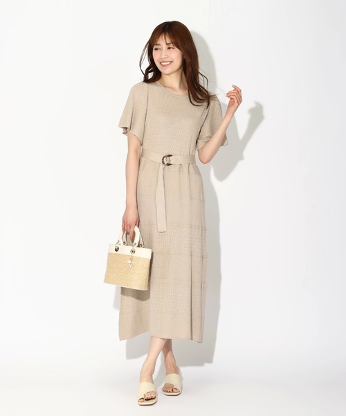 「MISCH MASCH」 半袖ワンピース M ホワイト レディース_画像5