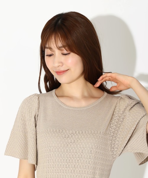 「MISCH MASCH」 半袖ワンピース M ホワイト レディース_画像9