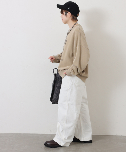 パンツ ダック ベイカーパンツ レディース 未使用】45R リネンダックの