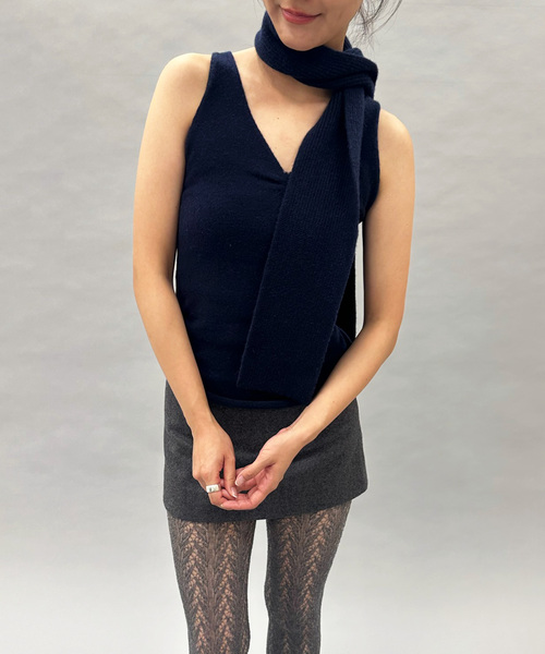カシミヤロングマフラー　EDIT.FOR LULU エディットフォールル EDIT. FOR LULU（エディットフォールル） カシミヤマフラー : ZOZOTOWN