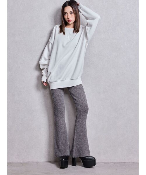 Kati グレー ニットフレアパンツ　完売品 GYDA（ジェイダ） パンツ ニットフレアパンツ レディース : ZOZOTOWN