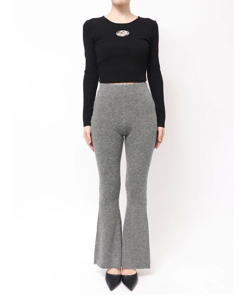 GYDA（ジェイダ） パンツ ニットフレアパンツ レディース : ZOZOTOWN