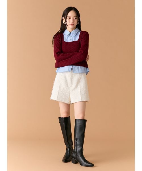 LILY BROWN（リリー ブラウン）ベルト付きショートパンツ LILY BROWN（リリーブラウン） パンツ ベルト付きショートパンツ