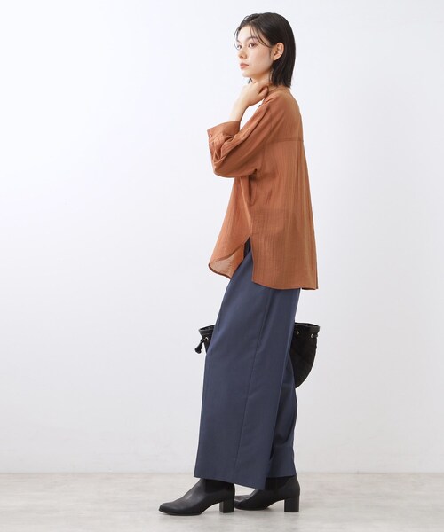 見えないものを見ようとして一人で見上げた真っ赤な空のシャツブラウス Reflect（リフレクト） ブラウス シャツ 「重ね着でも一枚着でも