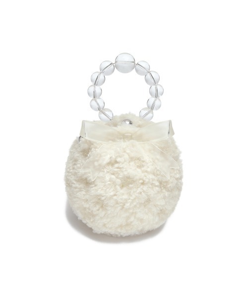 ハンドバッグ 「X SUSAN FANG」 FURRY BUBBLE BOW BAGの画像