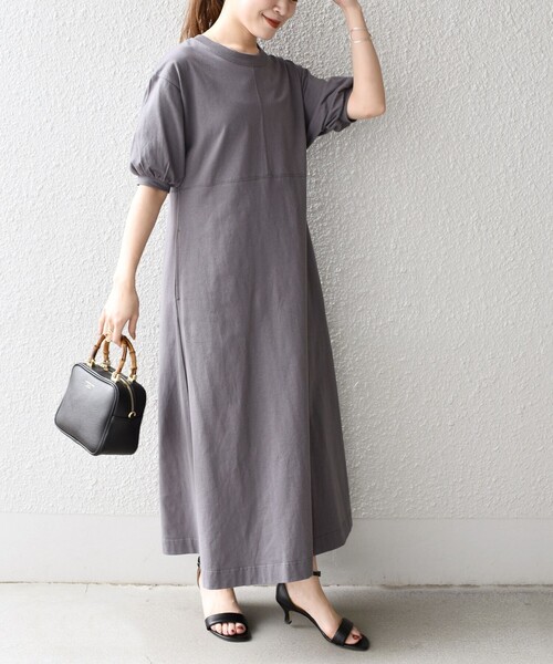 「SHIPS」 半袖ワンピース MEDIUM ブルー レディース_画像3