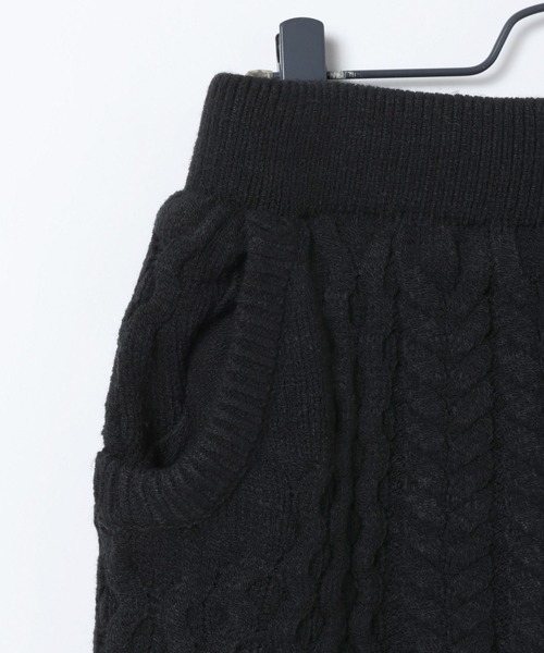 JEANASIS リメイクライクケーブルプルオーバー ニットショートパンツ