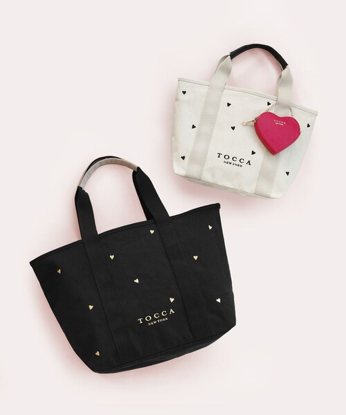 【新品 未開封】TOCCA ロゴ入りキャンバストートバッグ TOCCA（トッカ） トートバッグ LUCKY SHOWER CANVASTOTE キャンバス