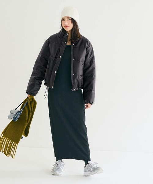 coca（コカ） ジャケット ノーカラージャケット フェイクレザー中綿